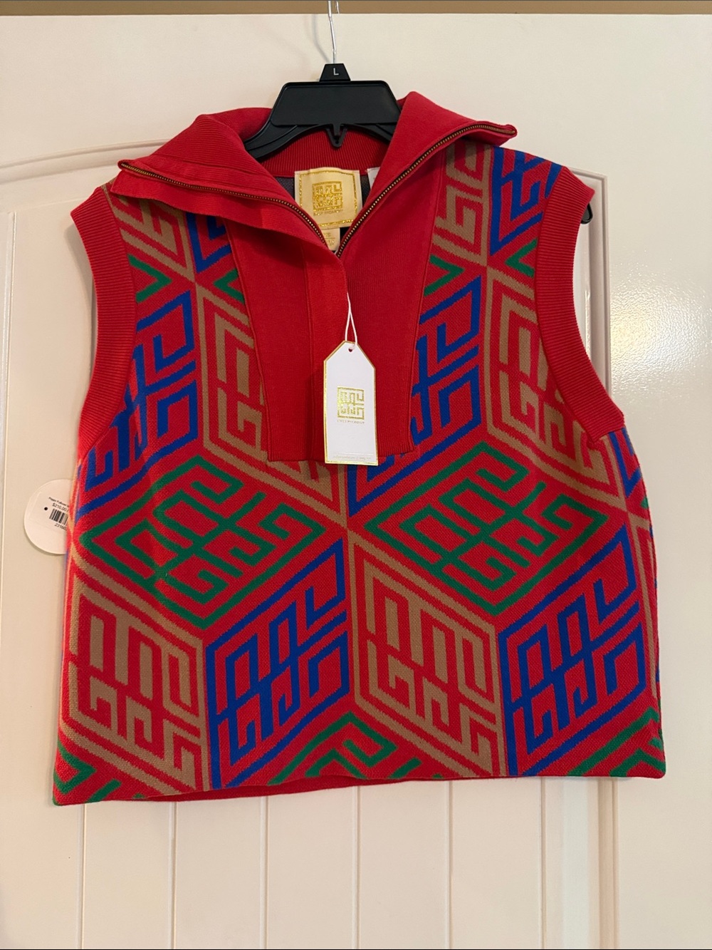 Emily McCarthy Poppy Pullover Vest in Vintage Monogram
